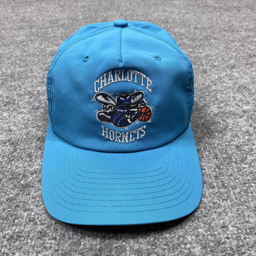 Charlotte Hornets Hat Cap Snap Back Mens One Size Blue NBA Mitchell & Ness